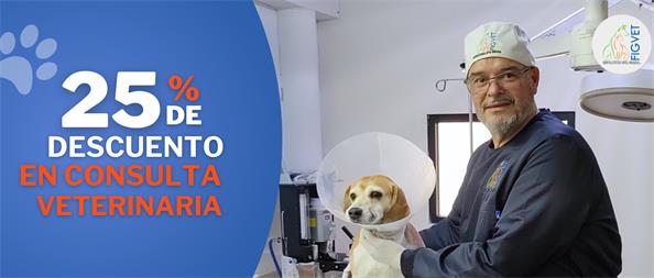 De descuento en consulta veterinaria.