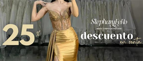 De descuento en renta de vestidos