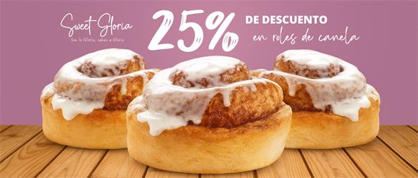 De descuento en roles de canela