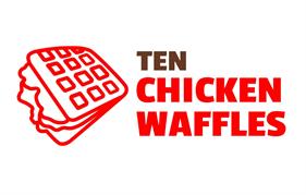 Ten chicken waffles